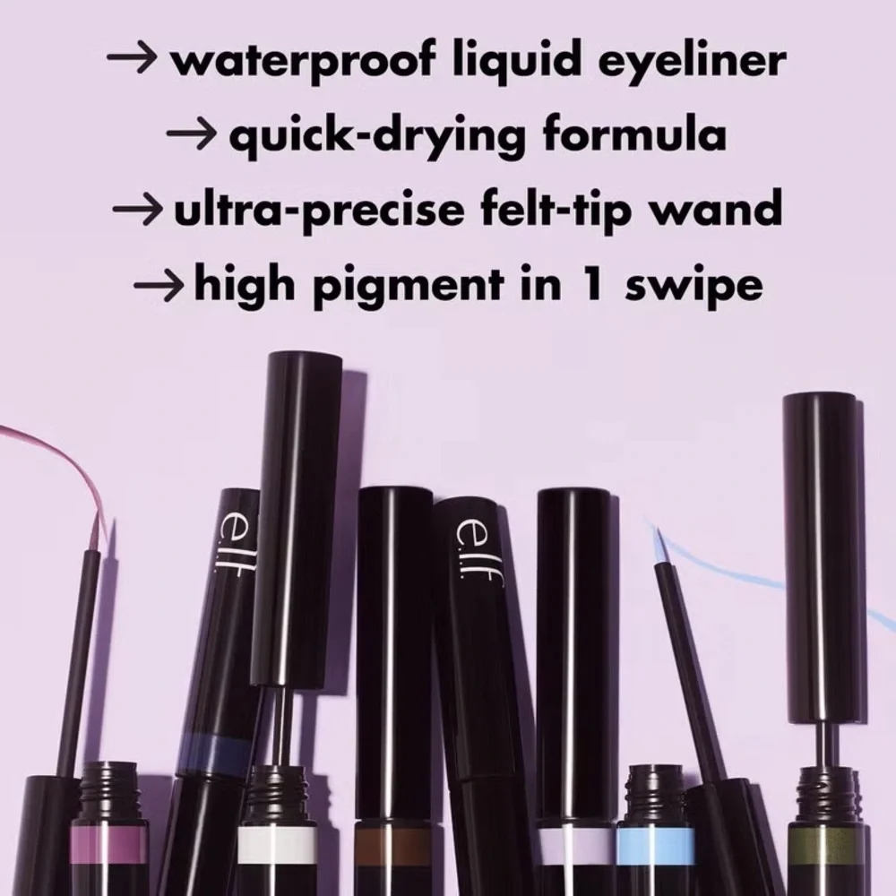 3/$12 Elf Cosmetics White Out H2O Proof Inkwell Eyeliner